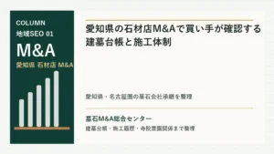 愛知県の石材店M&Aで買い手が確認する建墓台帳と施工体制のアイキャッチ画像
