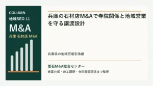 兵庫の石材店M&Aで寺院関係と地域営業を守る譲渡設計のアイキャッチ画像